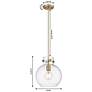 4_Downtown Newton Sphere 10"W Cord Brass Mini Pendant w/ Mercury Shade more views