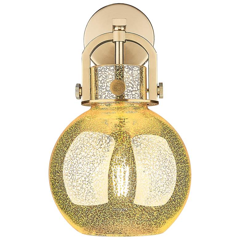 Image 2 Downtown Newton Sphere 14 "H Bronze Wall Arch Sconce w/ Mercury Shade more views