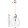 4_Downtown Newton Sphere 14"W Brass Arch Pendant w/ Mercury Shade more views