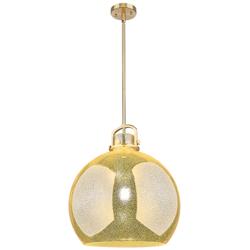 Downtown Newton Sphere 18"W Bronze Arch Pendant w/ Mercury Shade