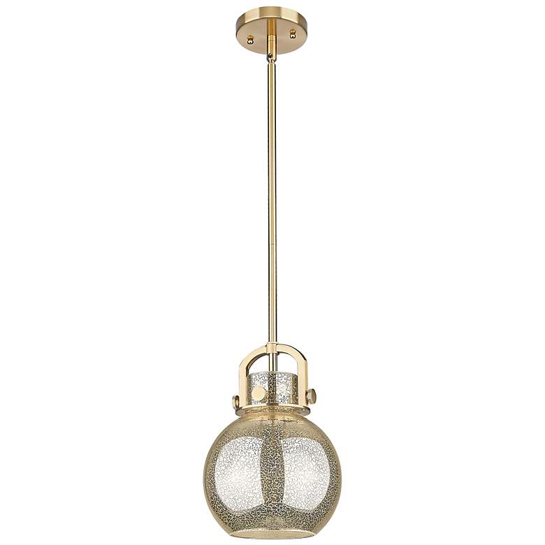 Image 2 Downtown Newton Sphere 8"W Bronze Arch Mini Pendant w/ Mercury Shade more views