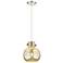 Downtown Newton Sphere 8"W Cord Nickel Mini Pendant w/ Mercury Shade