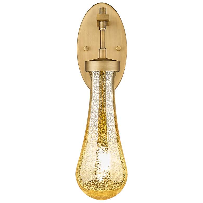 Image 2 Downtown Owego 16 "H Brushed Brass Wall Sconce w/ Mercury Shade more views