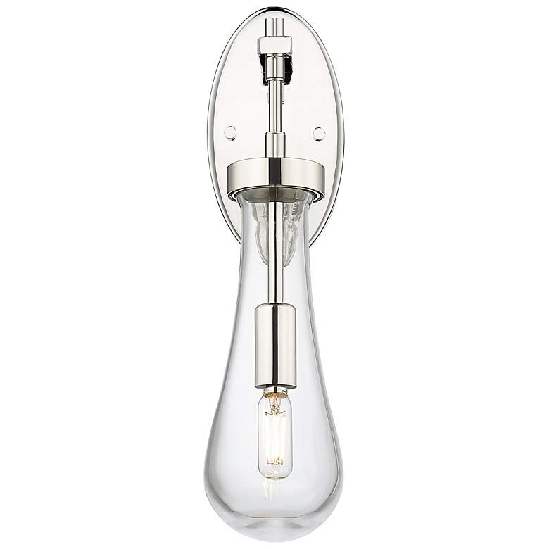 Image 2 Downtown Owego 16 "H Polished Nickel Wall Sconce w/ Clear Shade more views