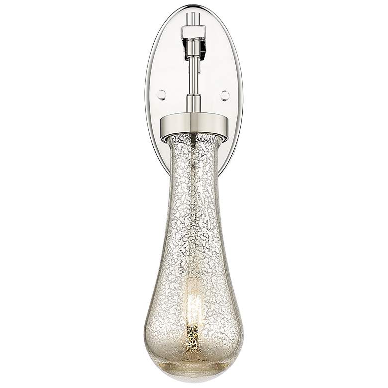 Image 2 Downtown Owego 16 "H Polished Nickel Wall Sconce w/ Mercury Shade more views