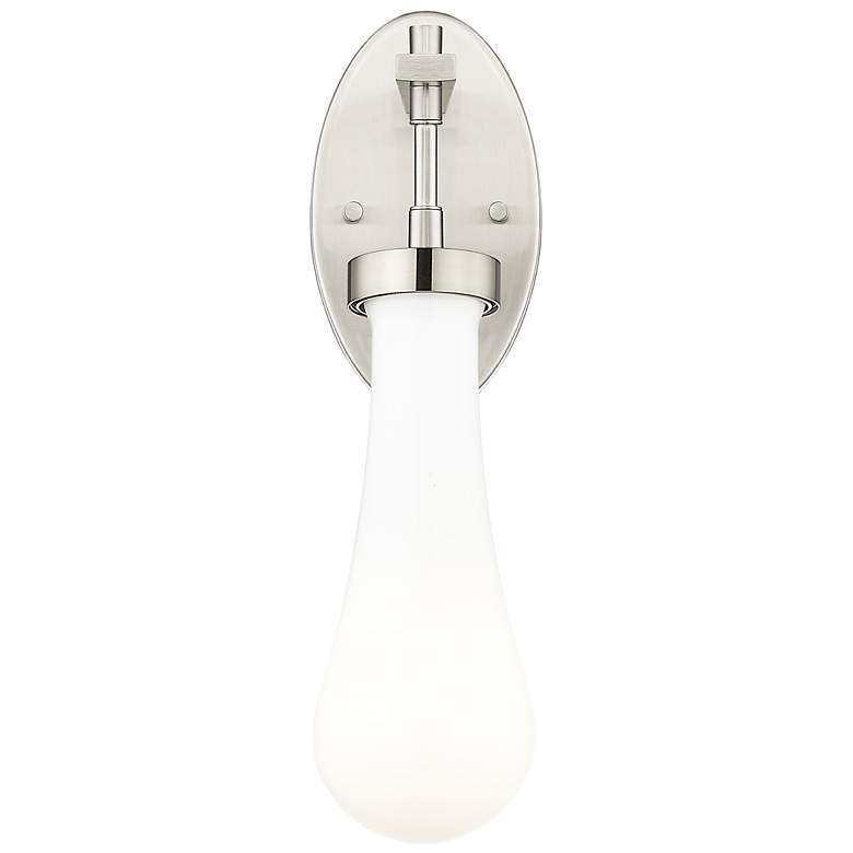 Image 2 Downtown Owego 16 "H Satin Nickel Wall Sconce w/ Gloss White Shade more views