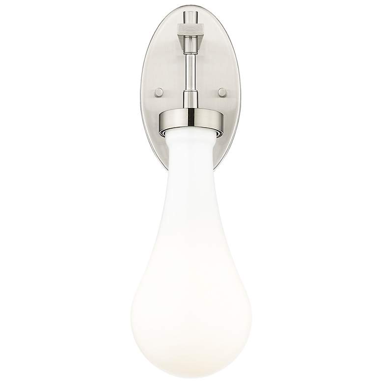 Image 2 Downtown Owego 17 "H Satin Nickel Wall Sconce w/ Gloss White Shade more views