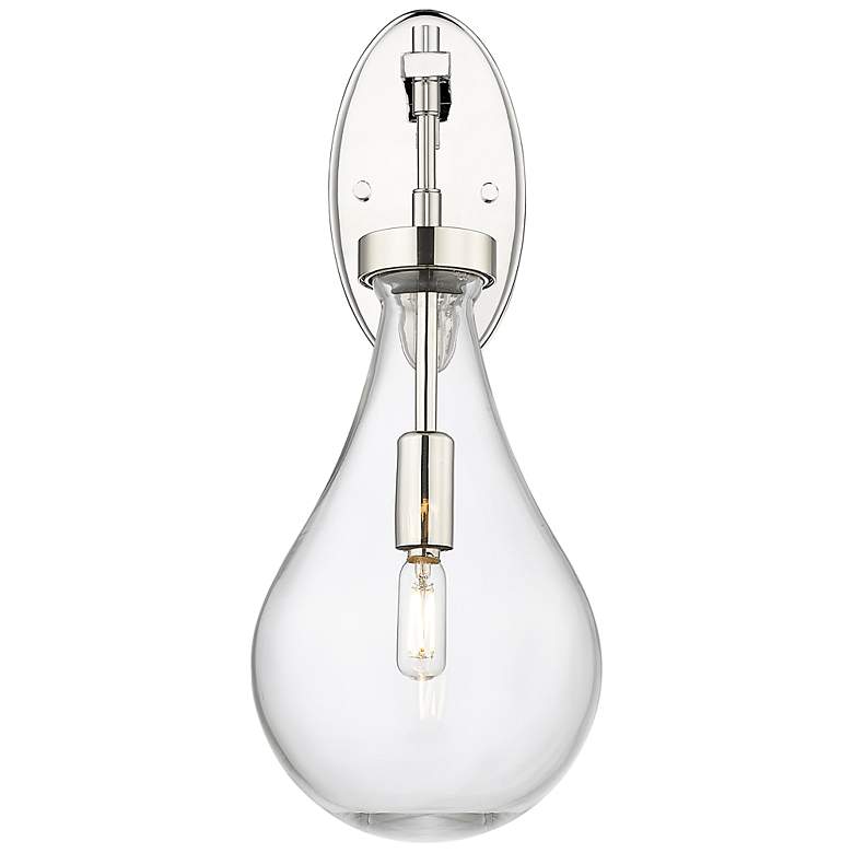 Image 2 Downtown Owego 18 "H Polished Nickel Wall Sconce w/ Clear Shade more views