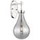 Downtown Owego 18 "H Polished Nickel Wall Sconce w/ Light Smoke Shade
