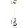 2_Downtown Owego 5"W Cord Brushed Brass Pendant w/ Mercury Shade more views