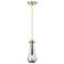 Downtown Owego 5"W Cord Champagne Bronze Pendant w/ Light Smoke Shade