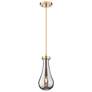 1_Downtown Owego 5"W Cord Champagne Bronze Pendant w/ Light Smoke Shade
