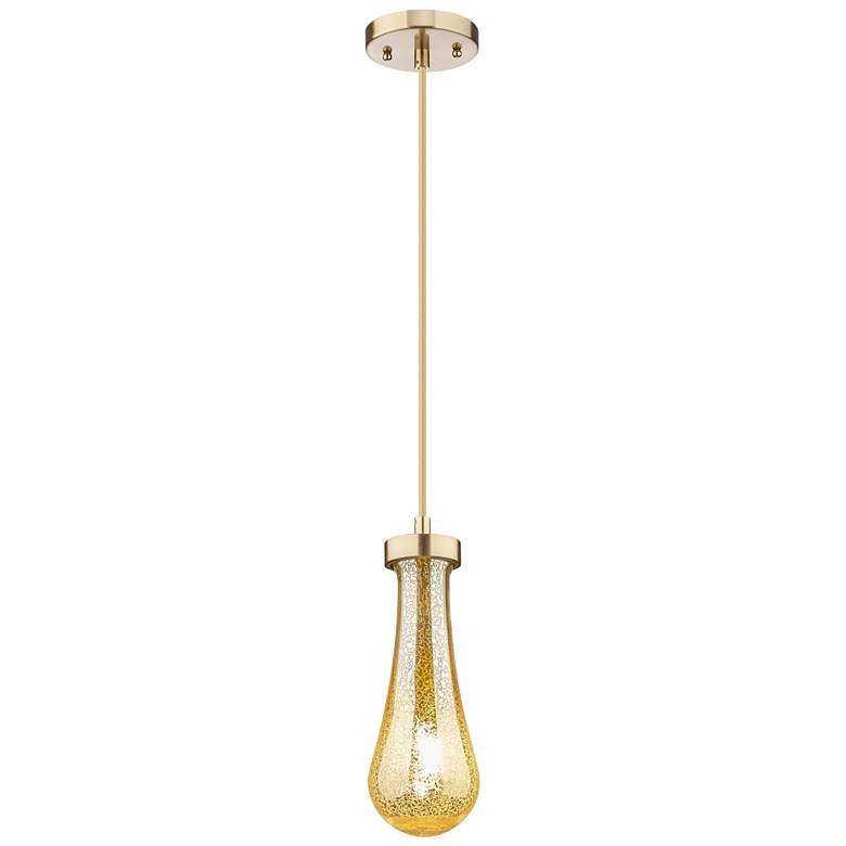 Image 1 Downtown Owego 5"W Cord Champagne Bronze Pendant w/ Mercury Shade