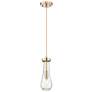 Downtown Owego 5"W Cord Champagne Bronze Pendant w/ Seedy Shade