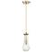 Downtown Owego 5"W Cord Champagne Bronze Pendant w/ Seedy Shade