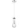 Downtown Owego 5"W Cord Polished Nickel Pendant w/ Clear Shade