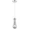 Downtown Owego 5"W Cord Polished Nickel Pendant w/ Light Smoke Shade