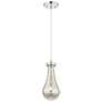 1_Downtown Owego 5"W Cord Polished Nickel Pendant w/ Mercury Shade