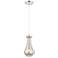Downtown Owego 5"W Cord Polished Nickel Pendant w/ Mercury Shade