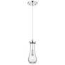 Downtown Owego 5"W Cord Polished Nickel Pendant w/ Seedy Shade