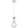 Downtown Owego 5"W Cord Polished Nickel Pendant w/ Seedy Shade