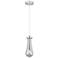 Downtown Owego 5"W Cord Satin Nickel Pendant w/ Light Smoke Shade