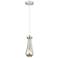 Downtown Owego 5"W Cord Satin Nickel Pendant w/ Mercury Shade