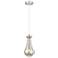 Downtown Owego 5"W Cord Satin Nickel Pendant w/ Mercury Shade