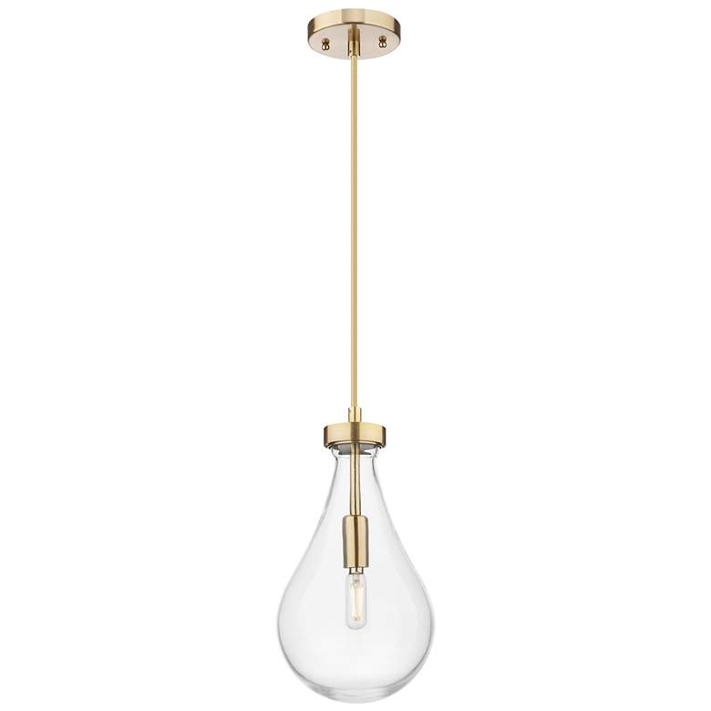 Image 1 Downtown Owego 7"W Cord Champagne Bronze Pendant w/ Clear Shade