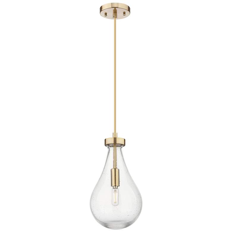 Image 1 Downtown Owego 7"W Cord Champagne Bronze Pendant w/ Seedy Shade