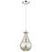 Downtown Owego 7"W Cord Polished Nickel Pendant w/ Mercury Shade