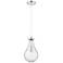 Downtown Owego 7"W Cord Polished Nickel Pendant w/ Seedy Shade