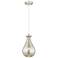Downtown Owego 7"W Cord Satin Nickel Pendant w/ Mercury Shade