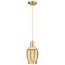 1_Downtown Preston 6"W Cord Bronze Mini Pendant w/ Mercury Flute Shade