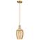 Downtown Preston 6"W Cord Bronze Mini Pendant w/ Mercury Flute Shade