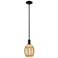 Downtown Preston 6"W Stem Black Mini Pendant w/ Mercury Bell Shade