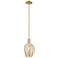 Downtown Preston 6"W Stem Bronze Mini Pendant w/ Mercury Flute Shade