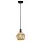 Downtown Preston 7"W Cord Black Mini Pendant w/ Mercury Globe Shade