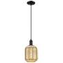 1_Downtown Preston 7"W Cord Black Mini Pendant w/ Mercury Jar Shade
