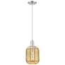 1_Downtown Preston 7"W Satin Nickel Mini Pendant w/ Mercury Jar Shade
