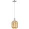 Downtown Preston 7"W Satin Nickel Mini Pendant w/ Mercury Jar Shade