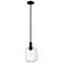 Downtown Preston 7"W Stem Matte Black Mini Pendant w/ Clear Jar Shade