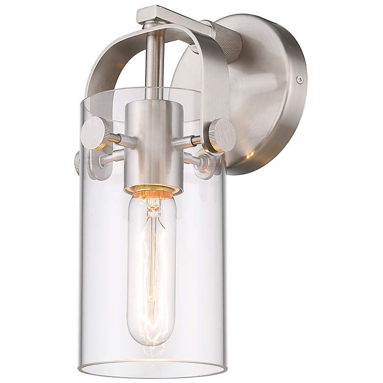 Image 1 Downtown Urban 10 1/2"H Brushed Satin Nickel LED Wall Sconce