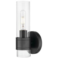Downtown Urban Arden 11" High Matte Black Wall Sconce With Clear Shade