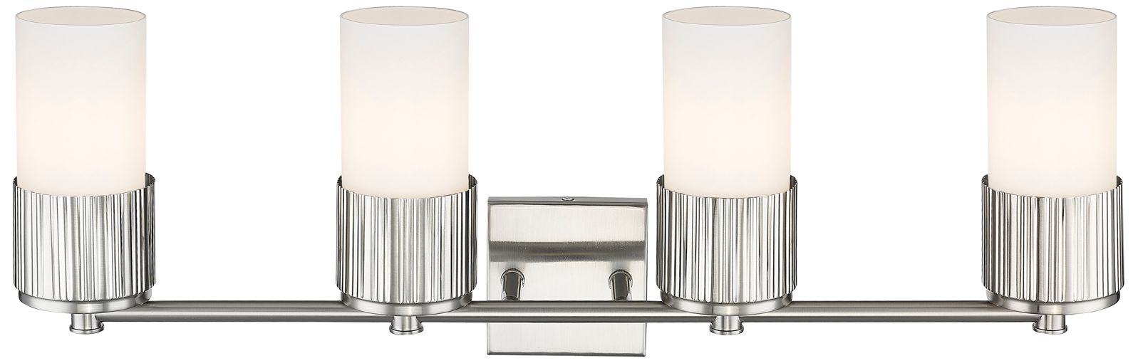 Image 2 Downtown Urban Bolivar 31"W Satin Nickel 4-Light Bath Light more views