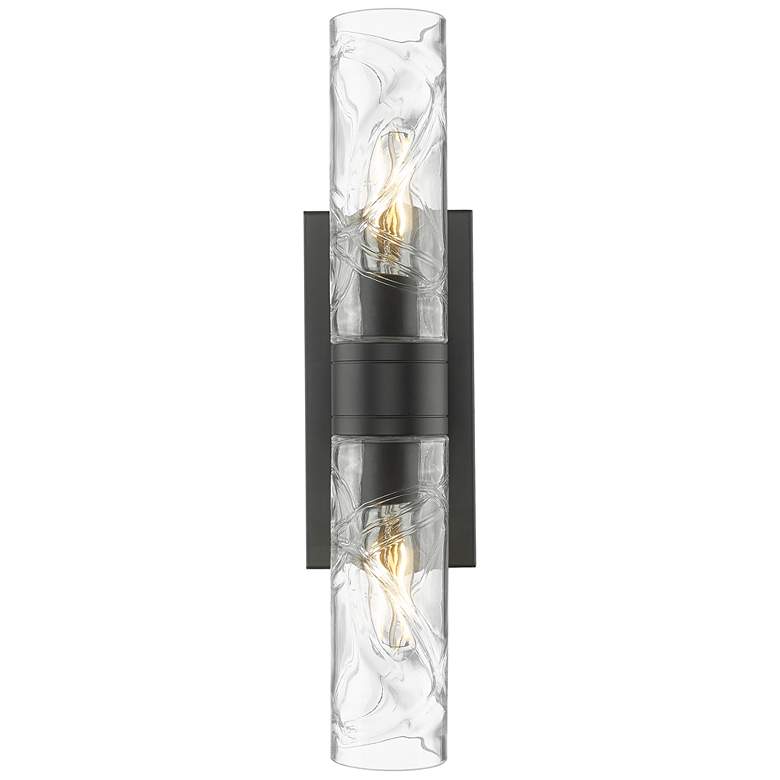 Image 1 Downtown Urban Boreas 18" High Matte Black Wall Sconce