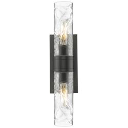 Downtown Urban Boreas 18" High Matte Black Wall Sconce