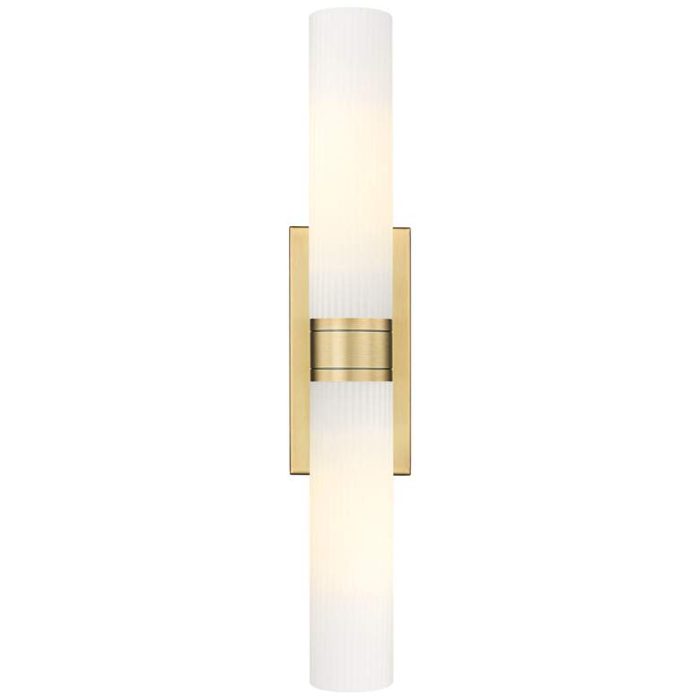 Image 1 Downtown Urban Boreas 24" High Brushed Brass Wall Sconce