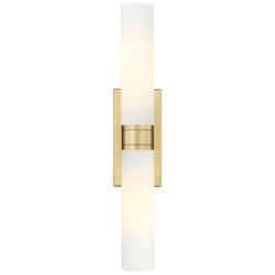 Downtown Urban Boreas 24" High Brushed Brass Wall Sconce