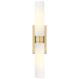 Downtown Urban Boreas 24" High Brushed Brass Wall Sconce Downtown Urban Boreas 24" High Brushed Brass Wall Sconce